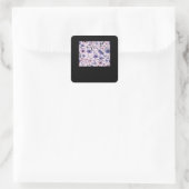 Pastelpatroon - Whimsigoth Cottagecore Vierkante Sticker (Tas)
