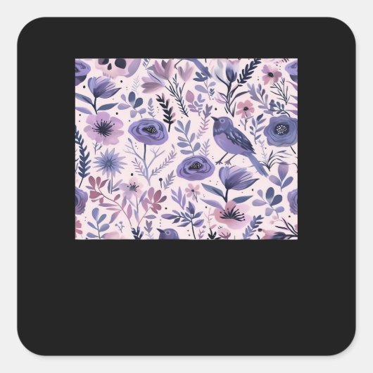 Pastelpatroon - Whimsigoth Cottagecore Vierkante Sticker (Voorkant)
