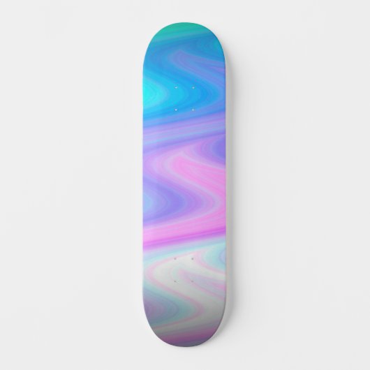 Pastelpauw golven persoonlijk skateboard (Voorkant)
