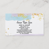 *~* Pastelpenseel Gold Glitter Roos Bud  Visitekaartje (Achterkant)