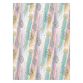 Pastelpenseelstreek & Goud Geometrisch Abstract Tafelkleed (Voorkant)