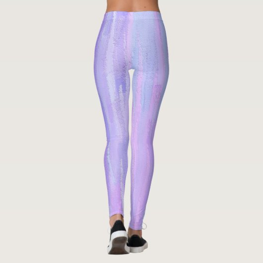 Pastelpenseelstreken Leggings (Achterkant)