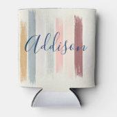 Pastelpenseelstreken op maat blikjeskoeler (Voorkant)