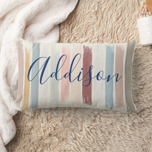 Pastelpenseelstreken op maat kussen (Deken)