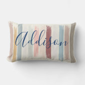 Pastelpenseelstreken op maat kussen (Voorkant)