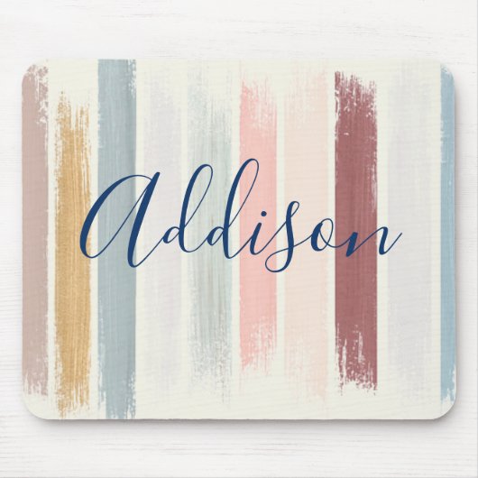 Pastelpenseelstreken op maat muismat (Voorkant)