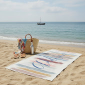 Pastelpenseelstreken op maat strandlaken