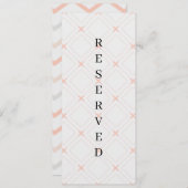 Pastelpertje en afgewerkte geometrische gereservee menu (Voorkant / Achterkant)