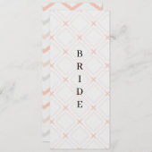 Pastelpertje en afgewerkte geometrische gereservee menu (Voorkant / Achterkant)