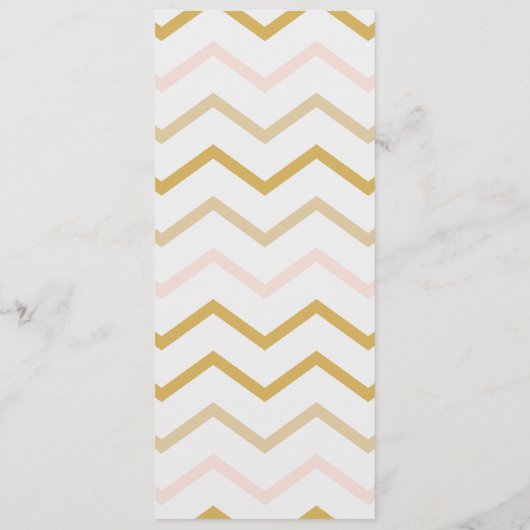 Pastelpertje en goudgeometrische gereserveerde sto menu (Achterkant)