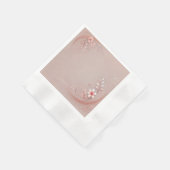 Pastelperzik bloemmotief ontwerp servet (Hoek)