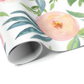 Pastelperzik en roze pinda's lush spring bloemen cadeaupapier (Rol Hoek)