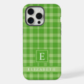 pastelperzik roze geruit patroon iPhone hoesje (Achterkant)