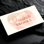 Pastelperzik Social Media QR Code Glitter Visitekaartje