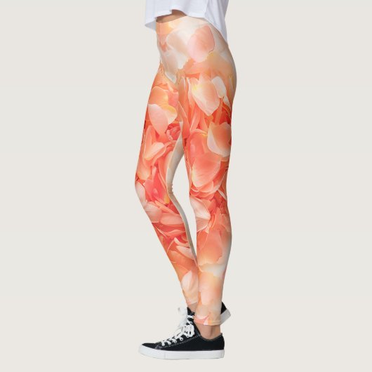 Pastelperziken en roombloemblaadjes leggings (Links)