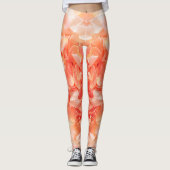 Pastelperziken en roombloemblaadjes leggings (Voorkant)