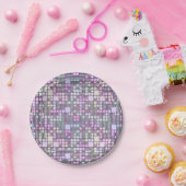 Pastelpixelstukken: Papieren Bordje (Feest)
