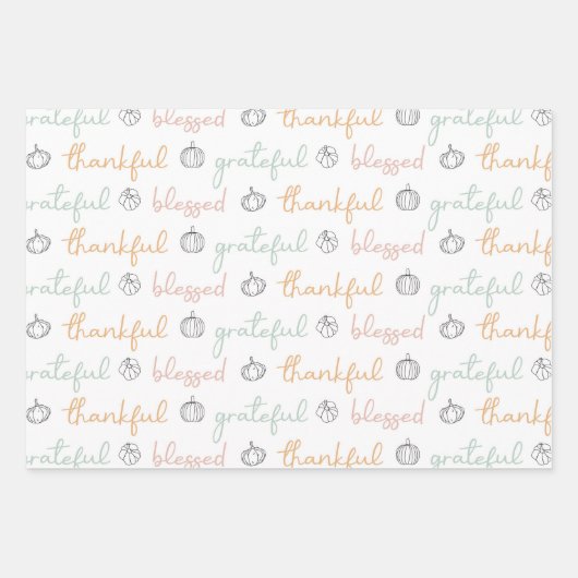 Pastelpompoenen verpakken papieren vellen (Voorkant)