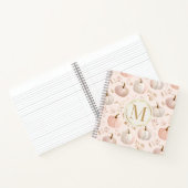 Pastelpompoenmonogram – gepersonaliseerd Initiaal  Notitieboek (Binnen)