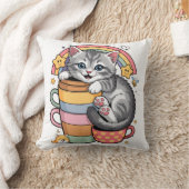 Pastelpoten & regenboogsloepen kussen (Deken)