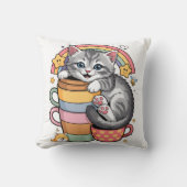 Pastelpoten & regenboogsloepen kussen (Voorkant)