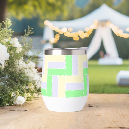 Pastelrechthoeken Patroon Witte stippellijnen (Huwelijk)