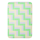 Pastelrechthoeken Patroon Witte stippellijnen Badmat (Voorkant Verticaal)