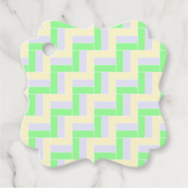 Pastelrechthoeken Patroon Witte stippellijnen Bedankjes Labels