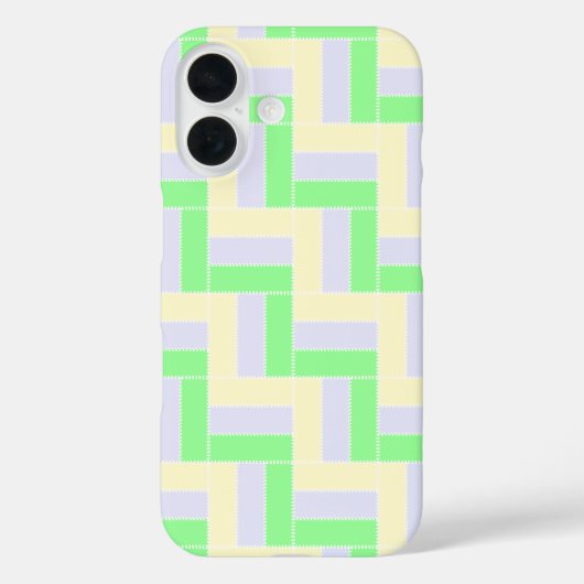 Pastelrechthoeken Patroon Witte stippellijnen Case-Mate iPhone Case (Achterkant)