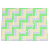 Pastelrechthoeken Patroon Witte stippellijnen Groot Cadeauzakje (Voorkant)