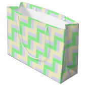 Pastelrechthoeken Patroon Witte stippellijnen Groot Cadeauzakje (Achterkant Gekanteld)