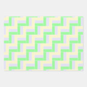 Pastelrechthoeken Patroon Witte stippellijnen Inpakpapier Vel (Voorkant 2)