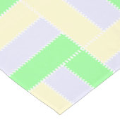 Pastelrechthoeken Patroon Witte stippellijnen Korte Tafelloper (Hoek)