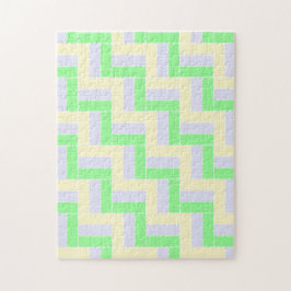 Pastelrechthoeken Patroon Witte stippellijnen Legpuzzel