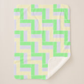 Pastelrechthoeken Patroon Witte stippellijnen Sherpa Deken (Voorkant)