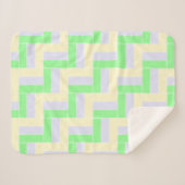 Pastelrechthoeken Patroon Witte stippellijnen Sherpa Deken (Voorkant (horizontaal))