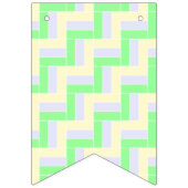 Pastelrechthoeken Patroon Witte stippellijnen Vlaggetjes (Derde vlag)