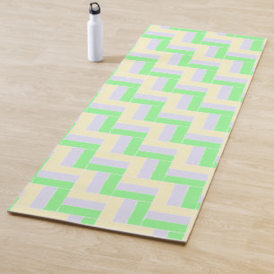 Pastelrechthoeken Patroon Witte stippellijnen Yogamat