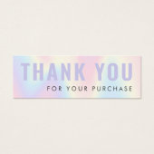 Pastelregenboog aangepaste logo bedankt dat je kaa mini visitekaartjes (Voorkant)