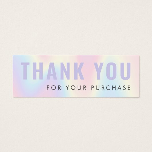 Pastelregenboog aangepaste logo bedankt dat je kaa mini visitekaartjes (Voorkant)