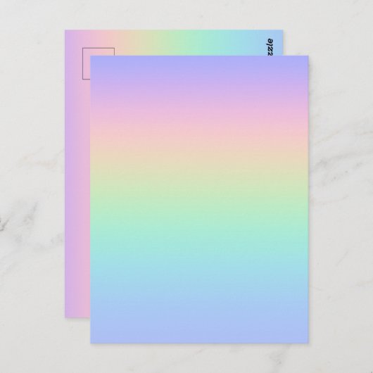 Pastelregenboog Briefkaart (Voorkant / Achterkant)