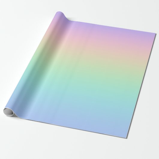 Pastelregenboog Cadeaupapier (Uitgerold)