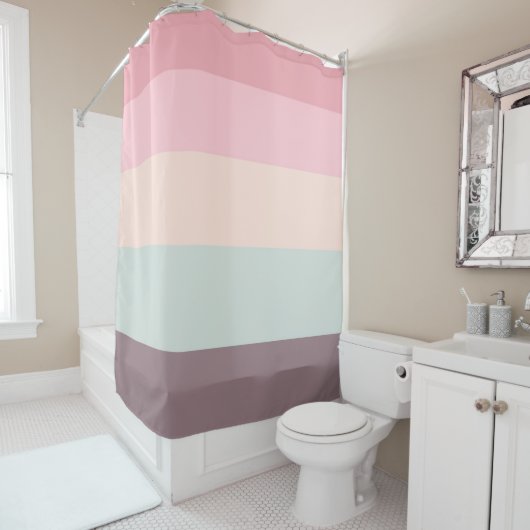 pastelregenboog douchegordijn (In situ)
