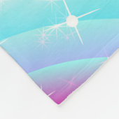 Pastelregenboog eenhoorn gepersonaliseerde fleece  (Hoek)