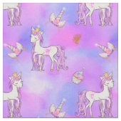 Pastelregenboog en Unicorns Stof (Close Up)