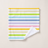 Pastelregenboog en witte strepen bad handdoek (Wasdoekje)