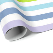 Pastelregenboog en witte strepen cadeaupapier (Rol Hoek)