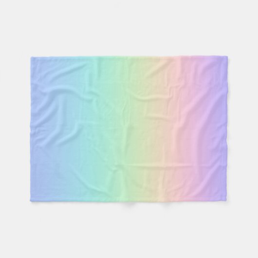 Pastelregenboog Fleece Deken (Voorkant (Horizontaal))