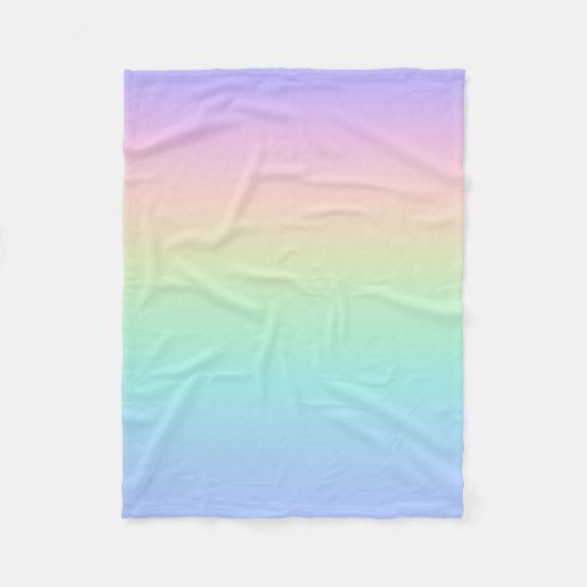 Pastelregenboog Fleece Deken (Voorkant)