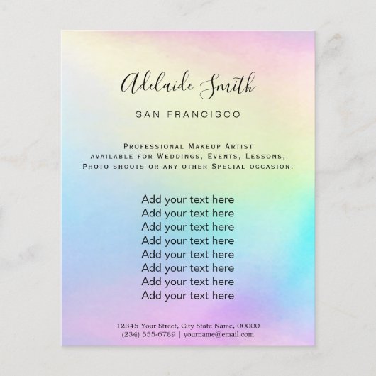 pastelregenboog flyer (Voorkant)